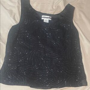Dana Kay Black Sequin Blouse